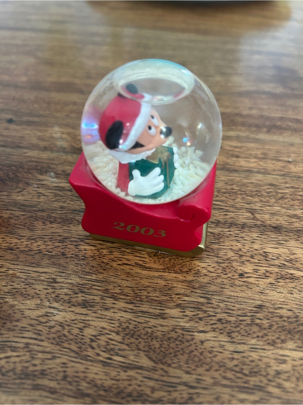Disney Mickey Mouse Mini Snowglobe 2003 JC Penney